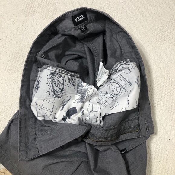 Vans Off The Wall Pocket Gray Pocket Short Cotton Blend Men's Size 28 Inseam 10” - Picture 10 of 13